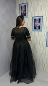 Feni Organza With Embroidery Work Gown With Koti Wholesale Market In Surat